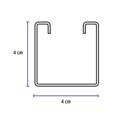 Perfil monocanal perforado de 3 m, 4 x 4 cm cal. 16, VOLTECK | PU-164P | 47762